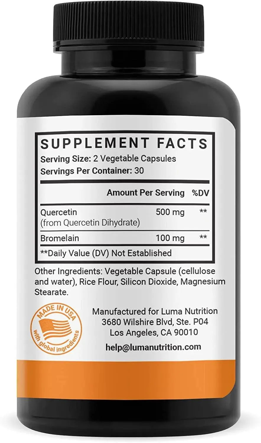 LUMA NUTRITION - Luma Nutrition Quercetin 500Mg. 60 Capsulas - The Red Vitamin MX - Suplementos Alimenticios - {{ shop.shopifyCountryName }}