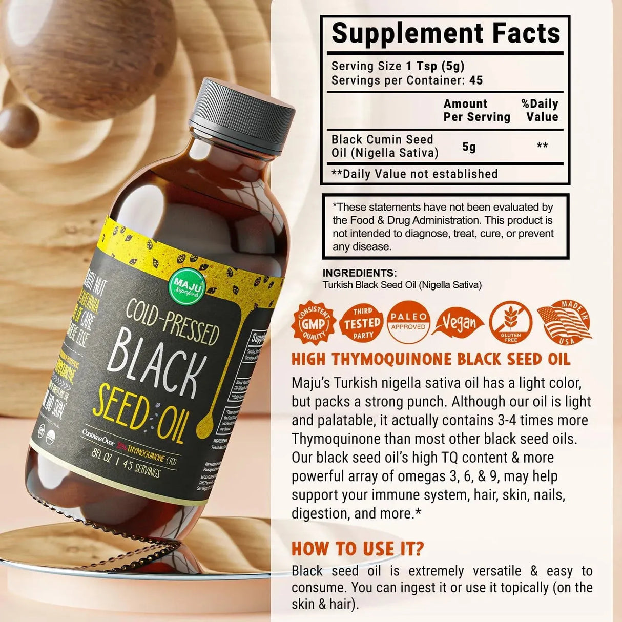 MAJU SUPERFOODS - MAJU Black Seed Oil 8 Fl. Oz. - The Red Vitamin MX - Suplementos Alimenticios - {{ shop.shopifyCountryName }}