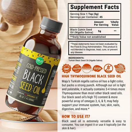 MAJU SUPERFOODS - MAJU Black Seed Oil 8 Fl. Oz. - The Red Vitamin MX - Suplementos Alimenticios - {{ shop.shopifyCountryName }}
