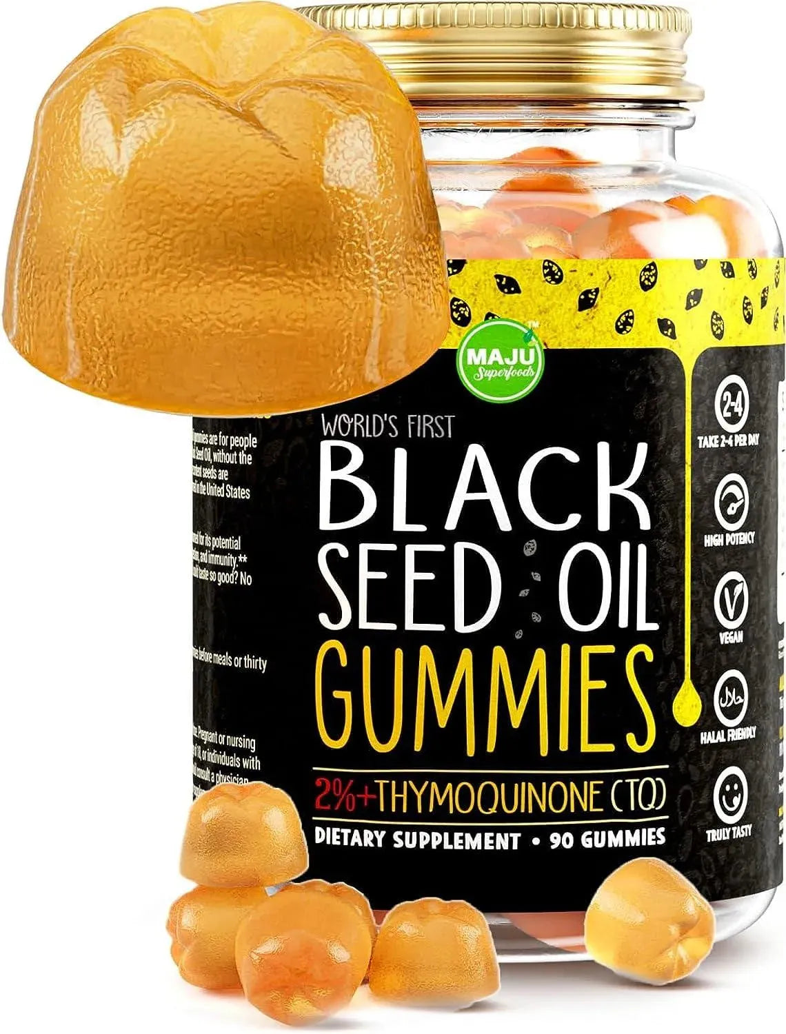 MAJU SUPERFOODS - MAJU's Black Seed Oil Gummies 500Mg. 90 Gomitas - The Red Vitamin MX - Suplementos Alimenticios - {{ shop.shopifyCountryName }}