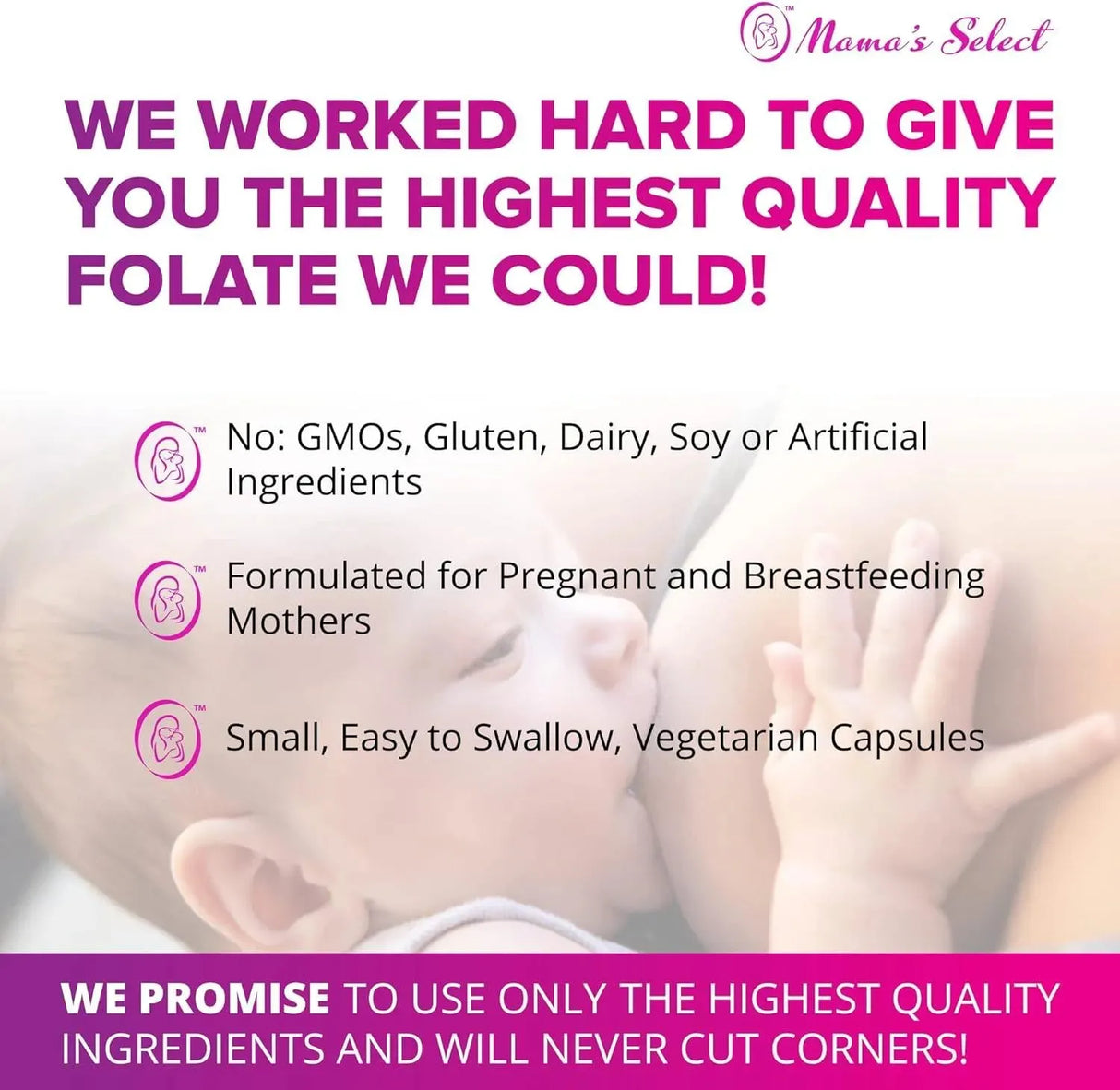 MAMA'S SELECT - Mama's Select Methylfolate MTHFR Folate 90 Capsulas - The Red Vitamin MX - Suplementos Alimenticios - {{ shop.shopifyCountryName }}