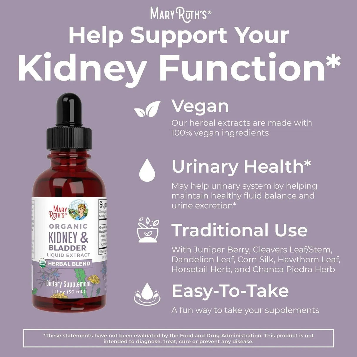 MARY RUTH ORGANICS - MaryRuth Organics Kidney & Bladder Support 30Ml. - The Red Vitamin MX - Suplementos Alimenticios - {{ shop.shopifyCountryName }}
