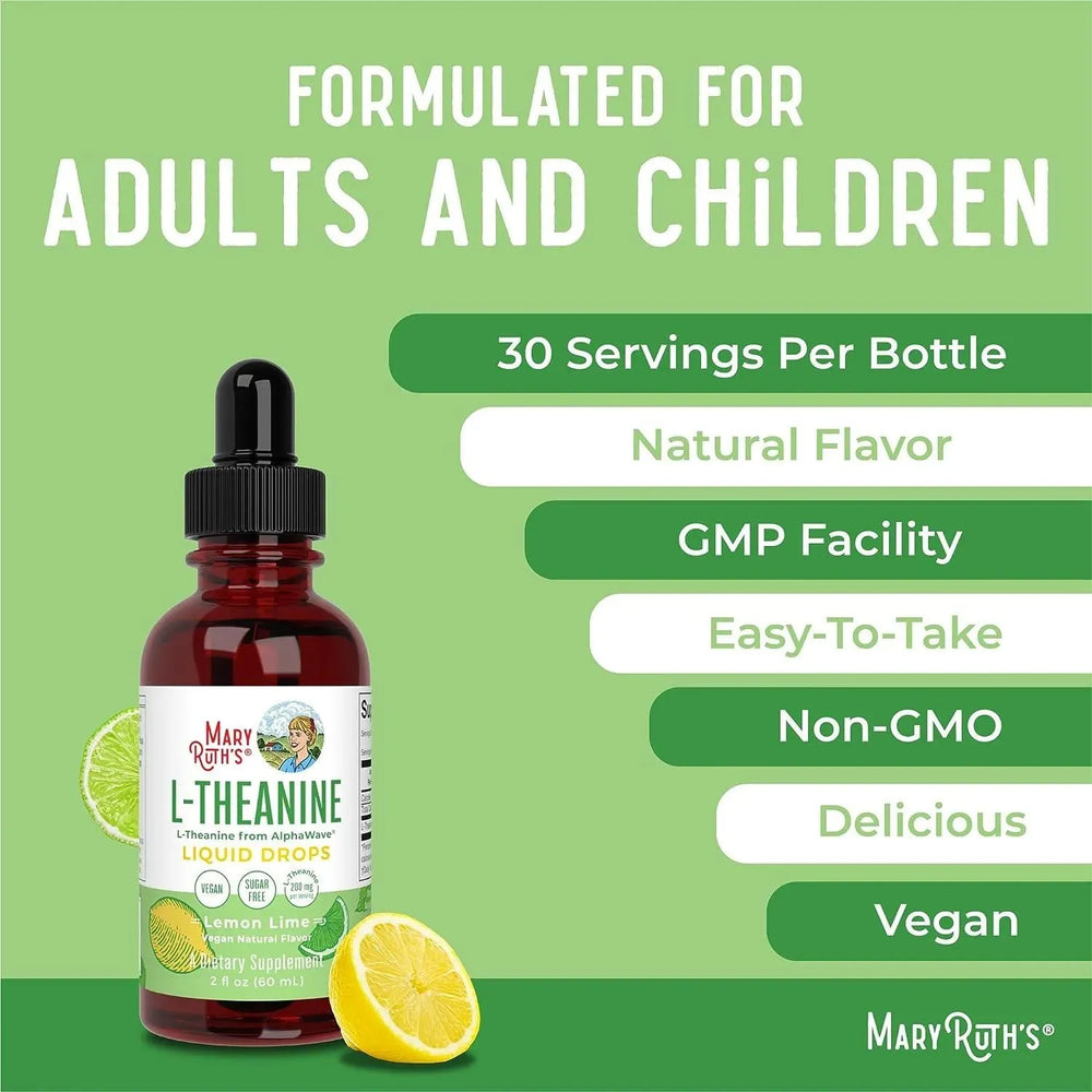 MARY RUTH ORGANICS - MaryRuth Organics L Theanine 200Mg. Liquid Drops 60Ml. - The Red Vitamin MX - Suplementos Alimenticios - {{ shop.shopifyCountryName }}