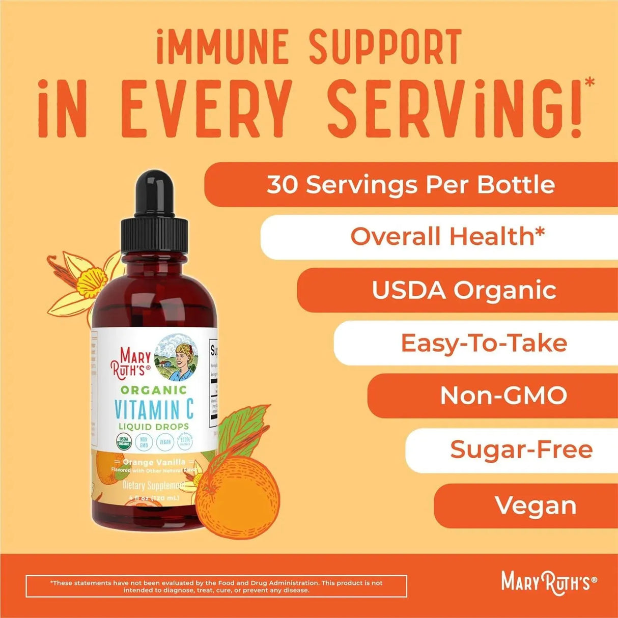 MARY RUTH ORGANICS - MaryRuth Organics Vitamin C Drops 120Ml. - The Red Vitamin MX - Suplementos Alimenticios - {{ shop.shopifyCountryName }}