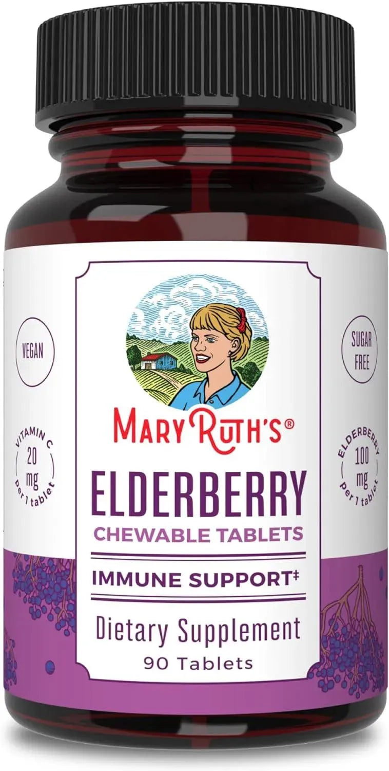 MARY RUTH ORGANICS - MaryRuth's Black Elderberry + Vitamin C 90 Tabletas Masticables - The Red Vitamin MX - Suplementos Alimenticios - {{ shop.shopifyCountryName }}