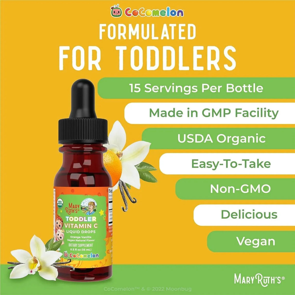 MARY RUTH ORGANICS - MaryRuth's Cocomelon Kids Vitamin C Liquid Drops for Ages 1-3 15Ml. - The Red Vitamin MX - Suplementos Alimenticios - {{ shop.shopifyCountryName }}
