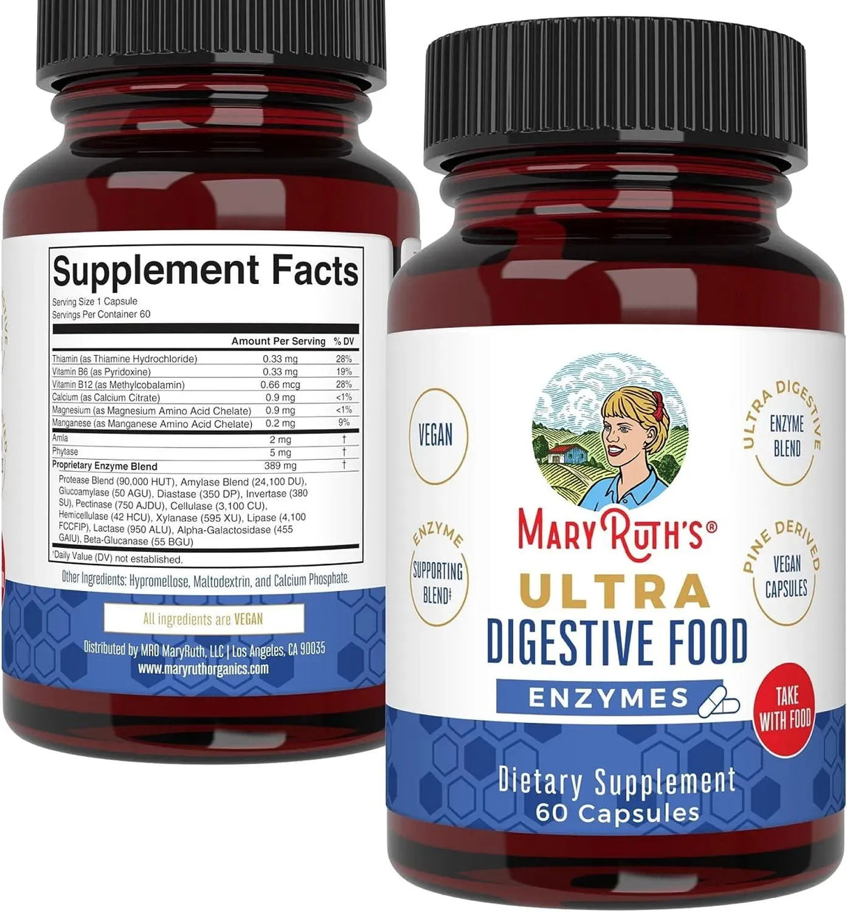 MARY RUTH ORGANICS - MaryRuth Ultra Digestive Enzymes 60 Capsulas - The Red Vitamin MX - Suplementos Alimenticios - {{ shop.shopifyCountryName }}