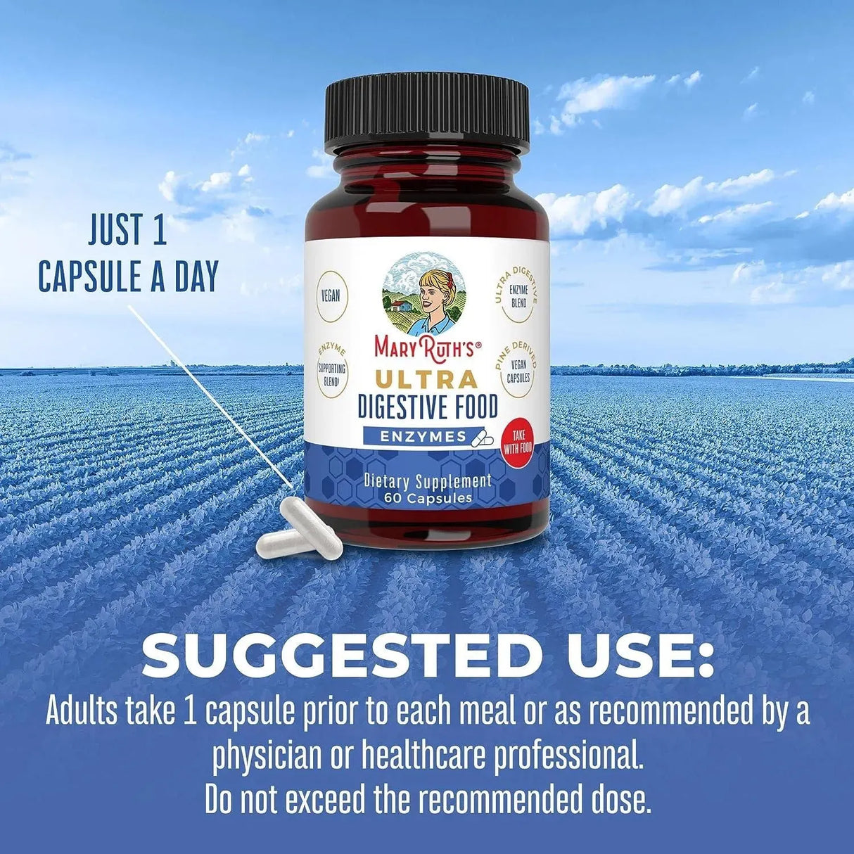 MARY RUTH ORGANICS - MaryRuth Ultra Digestive Enzymes 60 Capsulas - The Red Vitamin MX - Suplementos Alimenticios - {{ shop.shopifyCountryName }}