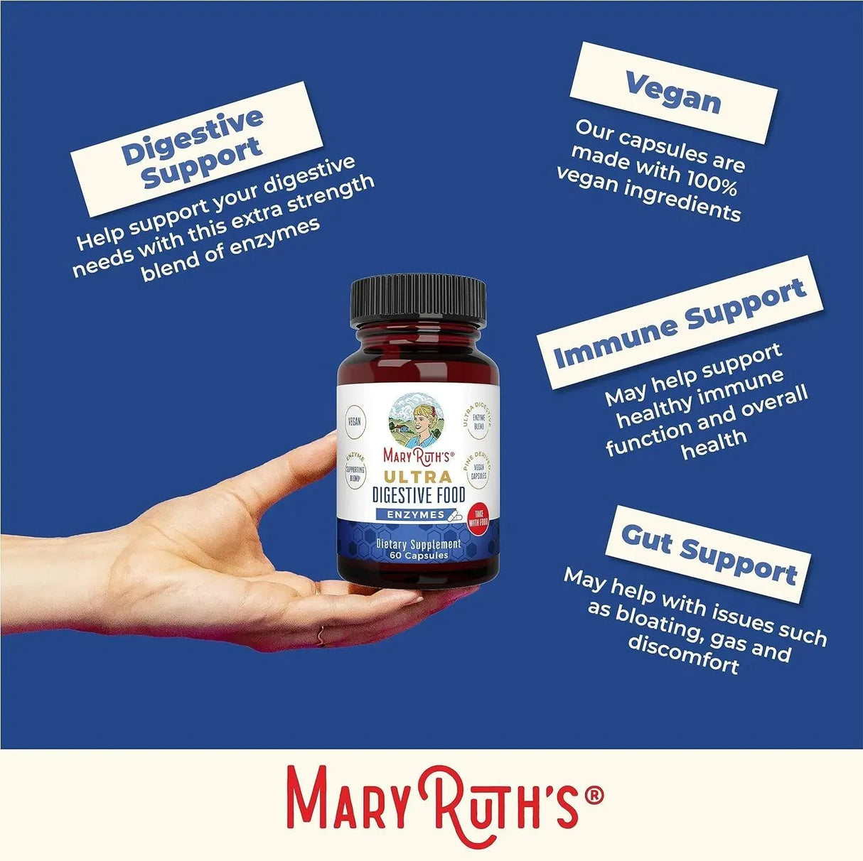 MARY RUTH ORGANICS - MaryRuth Ultra Digestive Enzymes 60 Capsulas - The Red Vitamin MX - Suplementos Alimenticios - {{ shop.shopifyCountryName }}