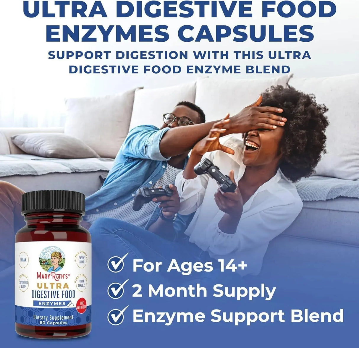 MARY RUTH ORGANICS - MaryRuth Ultra Digestive Enzymes 60 Capsulas - The Red Vitamin MX - Suplementos Alimenticios - {{ shop.shopifyCountryName }}
