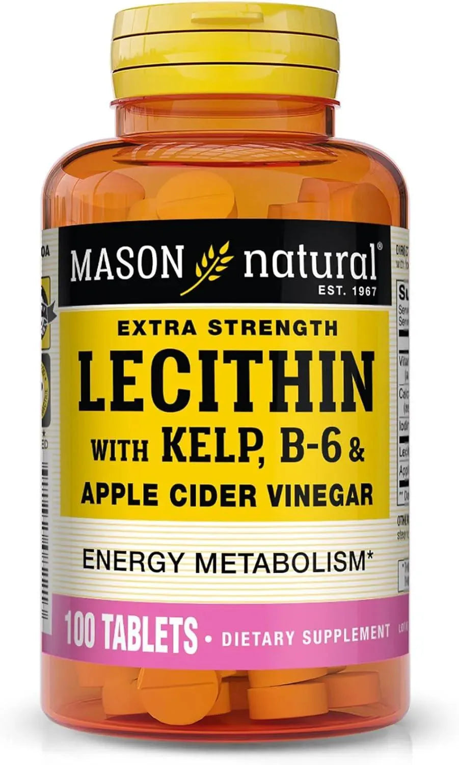 MASON NATURAL - MASON NATURAL Lecithin KELP/B6 100 Tabletas - The Red Vitamin MX - Suplementos Alimenticios - {{ shop.shopifyCountryName }}