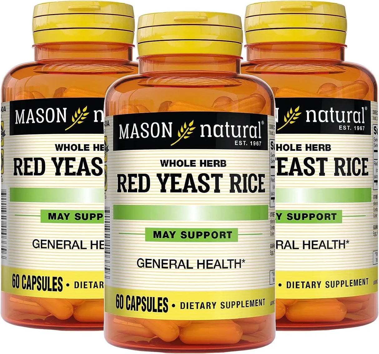 MASON NATURAL - MASON NATURAL Red Yeast Rice 180 Capsulas - The Red Vitamin MX - Suplementos Alimenticios - {{ shop.shopifyCountryName }}