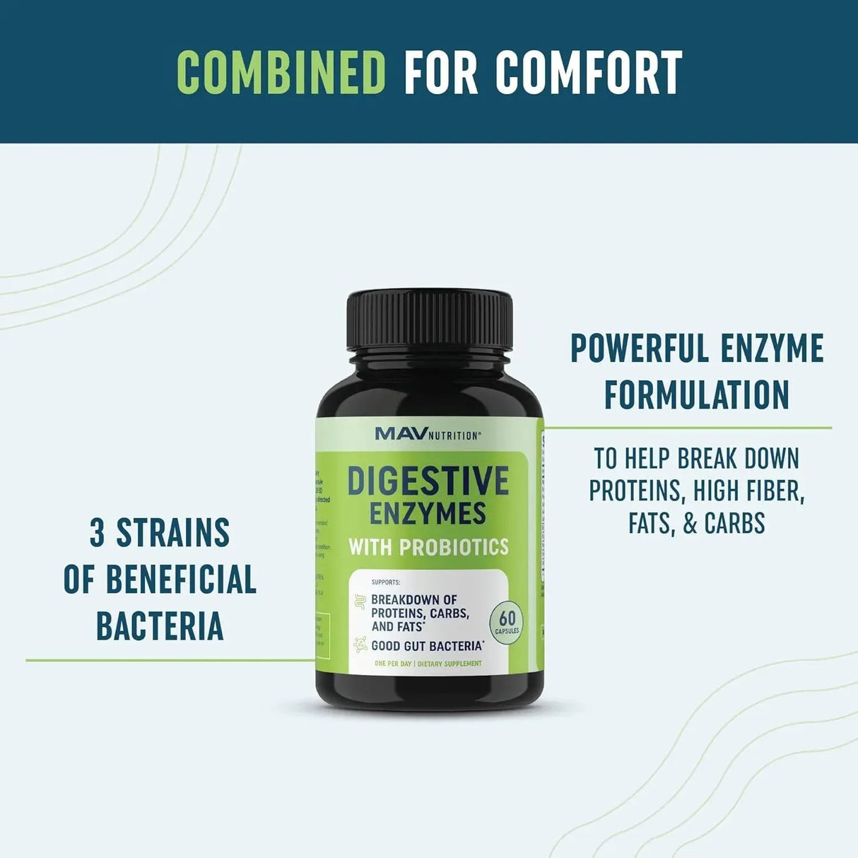 MAV NUTRITION - MAV Nutrition Digestive Enzymes with Probiotics 60 Capsulas - The Red Vitamin MX - Suplementos Alimenticios - {{ shop.shopifyCountryName }}