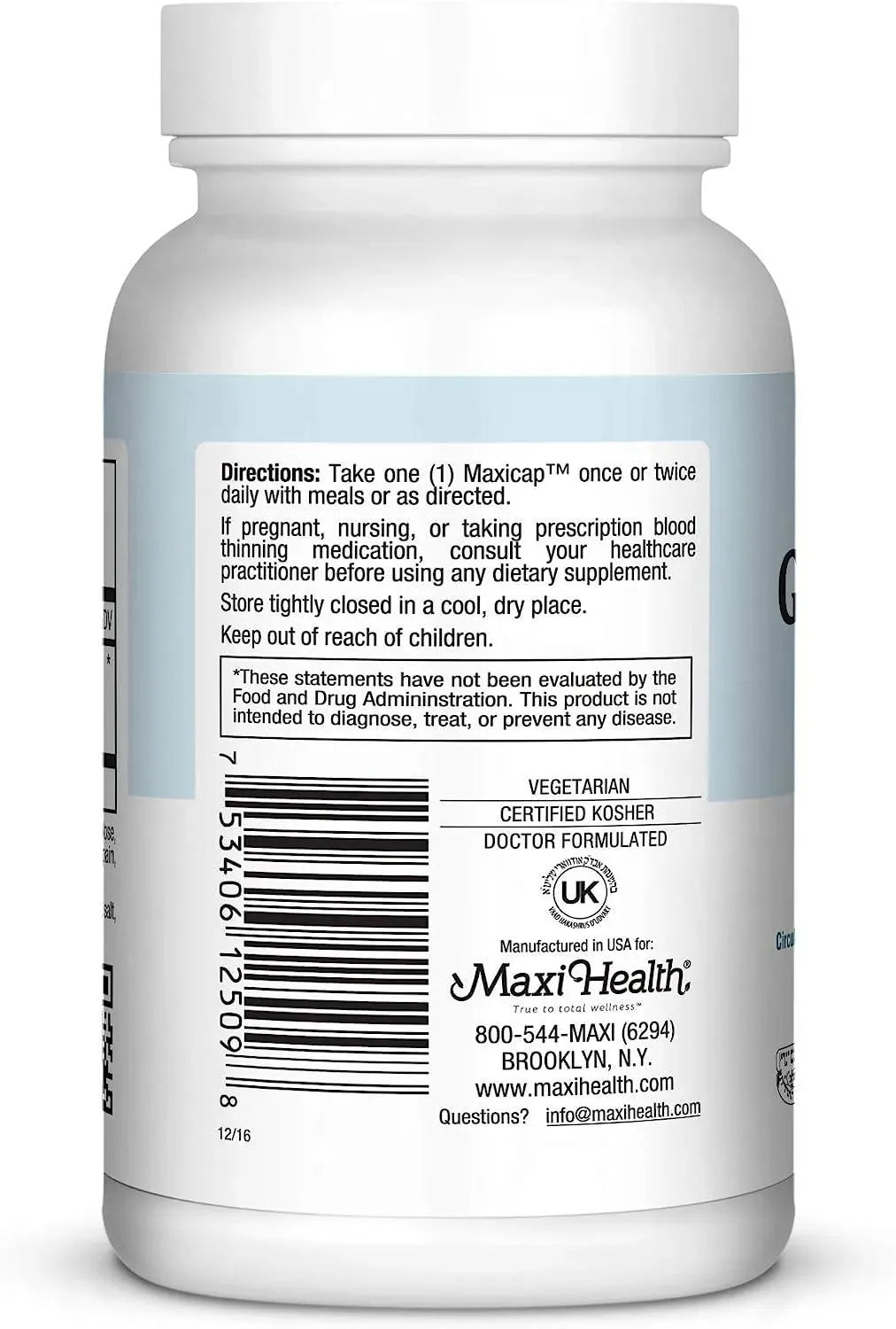 MAXI HEALTH - Maxi Health Ginkgo Biloba - Brain and Circulation Formula 90 Capsulas - The Red Vitamin MX - Suplementos Alimenticios - {{ shop.shopifyCountryName }}