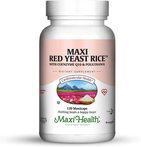 MAXI HEALTH - Maxi Health Kosher Maxi Red Yeast Rice with Coenzyme Q10 & Policosanol 120 Capsulas - The Red Vitamin MX - Suplementos Alimenticios - {{ shop.shopifyCountryName }}