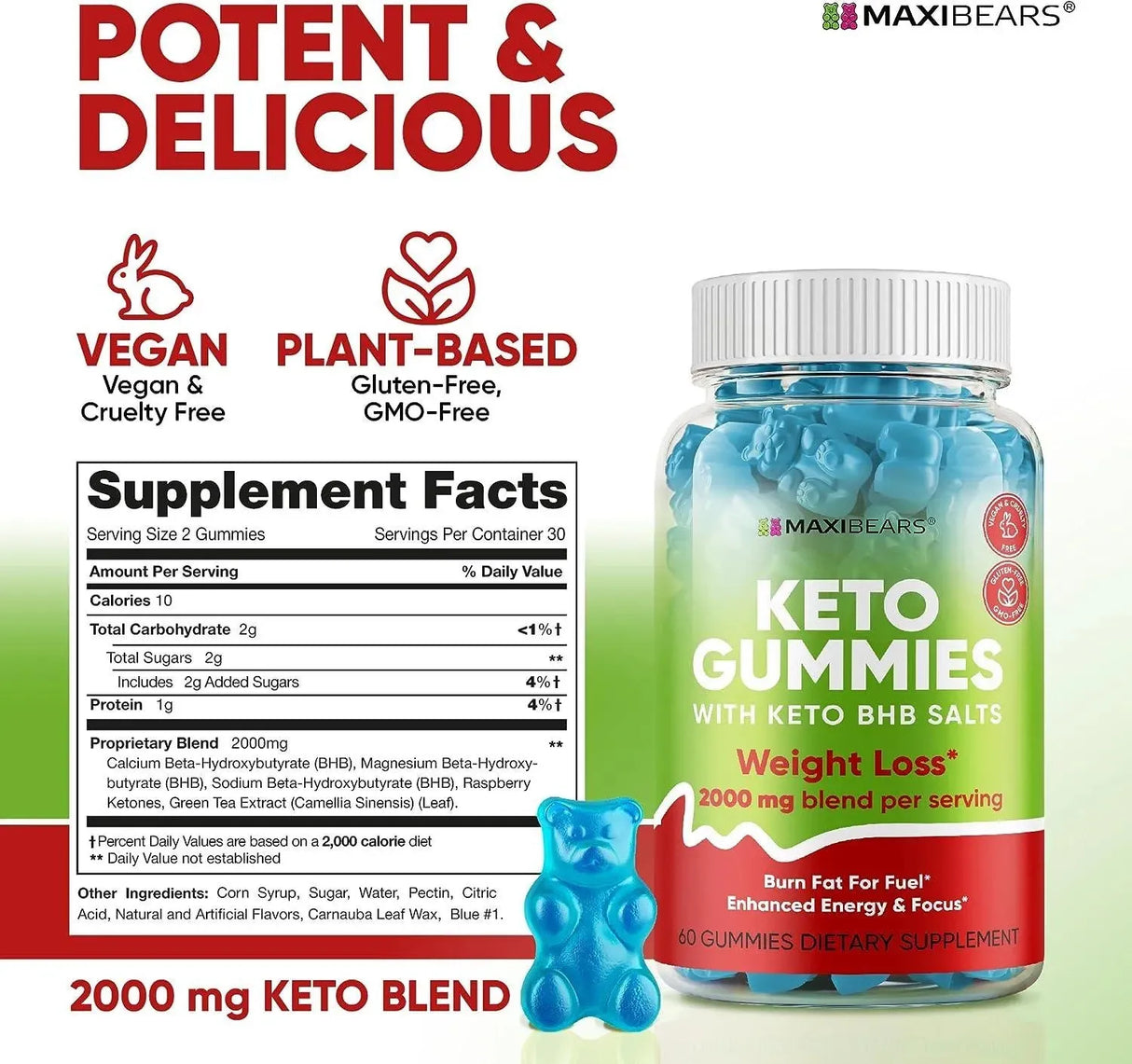 MAXIBEARS - MAXIBEARS Keto Gummies Weight Management 60 Gomitas - The Red Vitamin MX - Suplementos Alimenticios - {{ shop.shopifyCountryName }}