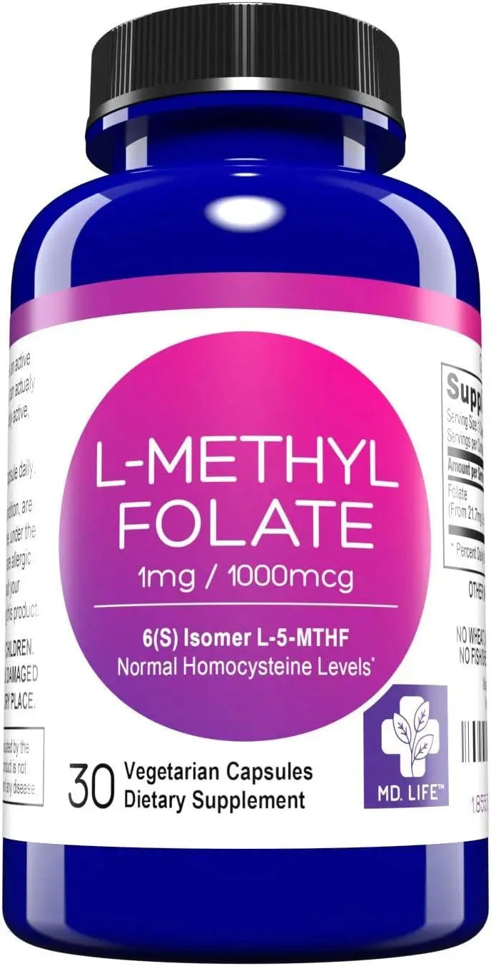 MD LIFE - MD Life L Methylfolate 1 Mg. 30 Capsulas - The Red Vitamin MX - Suplementos Alimenticios - {{ shop.shopifyCountryName }}