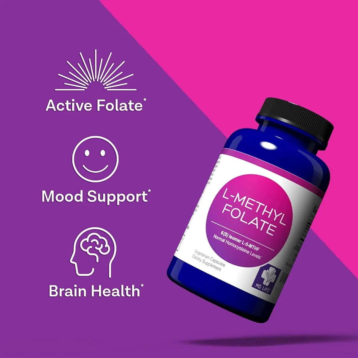 MD LIFE - MD Life L Methylfolate 1 Mg. 30 Capsulas - The Red Vitamin MX - Suplementos Alimenticios - {{ shop.shopifyCountryName }}