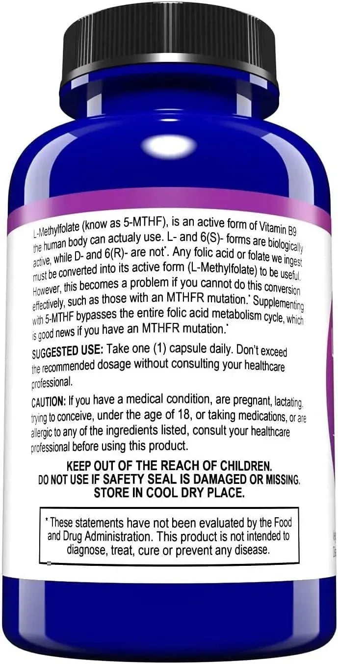 MD LIFE - MD Life L Methylfolate 15Mg. 90 Capsulas - The Red Vitamin MX - Suplementos Alimenticios - {{ shop.shopifyCountryName }}