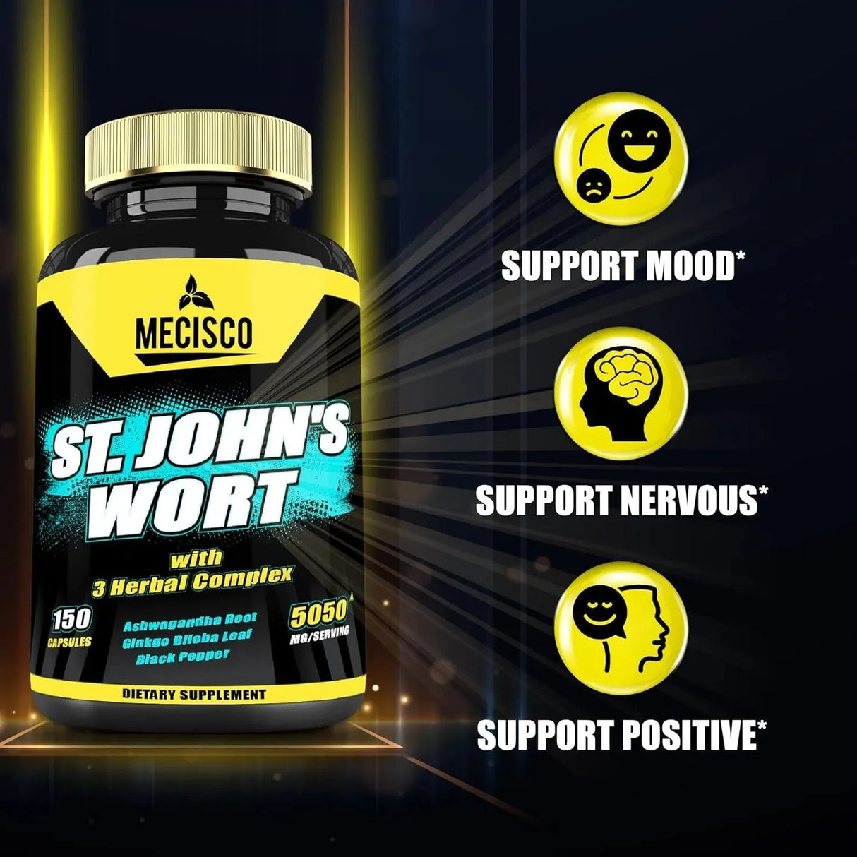 MECISCO - Mecisco St. John's Wort 5050Mg. 150 Capsulas - The Red Vitamin MX - Suplementos Alimenticios - {{ shop.shopifyCountryName }}