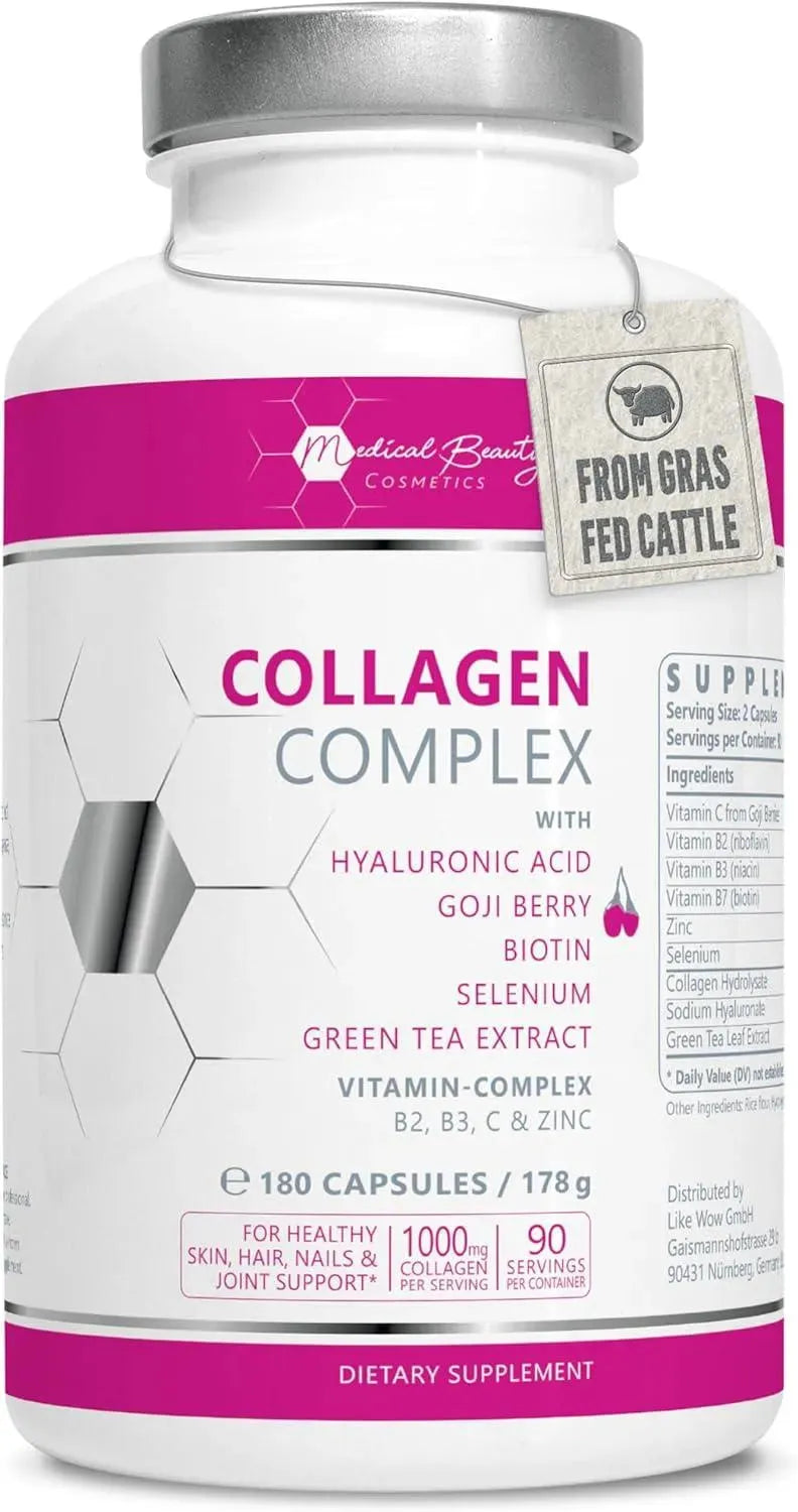 MEDICAL BEAUTY COSMETICS - Medical Beauty Cosmetics Collagen Peptide Complex 180 Capsulas - The Red Vitamin MX - Suplementos Alimenticios - {{ shop.shopifyCountryName }}