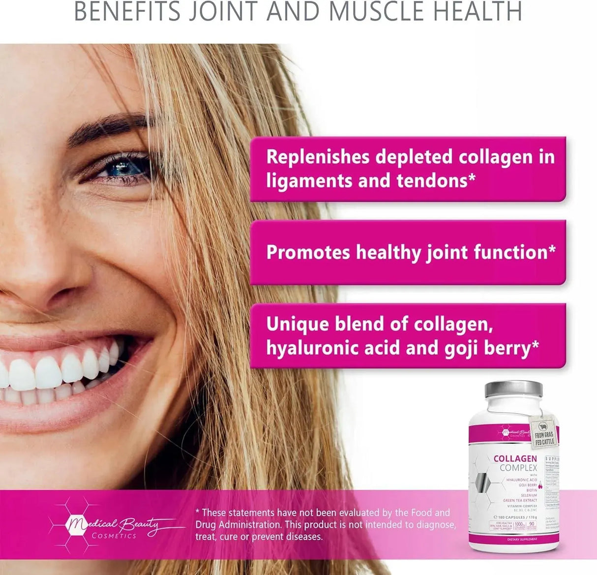 MEDICAL BEAUTY COSMETICS - Medical Beauty Cosmetics Collagen Peptide Complex 180 Capsulas - The Red Vitamin MX - Suplementos Alimenticios - {{ shop.shopifyCountryName }}