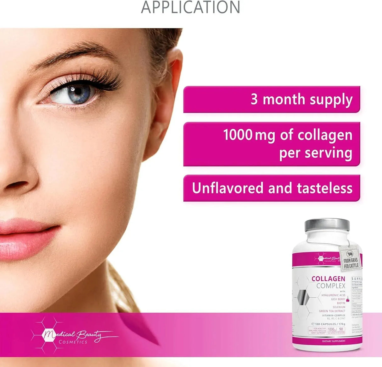 MEDICAL BEAUTY COSMETICS - Medical Beauty Cosmetics Collagen Peptide Complex 180 Capsulas - The Red Vitamin MX - Suplementos Alimenticios - {{ shop.shopifyCountryName }}