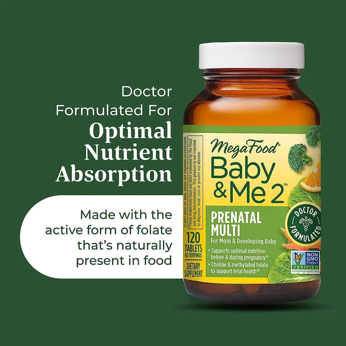 MEGAFOOD - MegaFood Baby & Me 2 Prenatal Multivitamin with Folate 60 Tabletas - The Red Vitamin MX - Suplementos Alimenticios - {{ shop.shopifyCountryName }}
