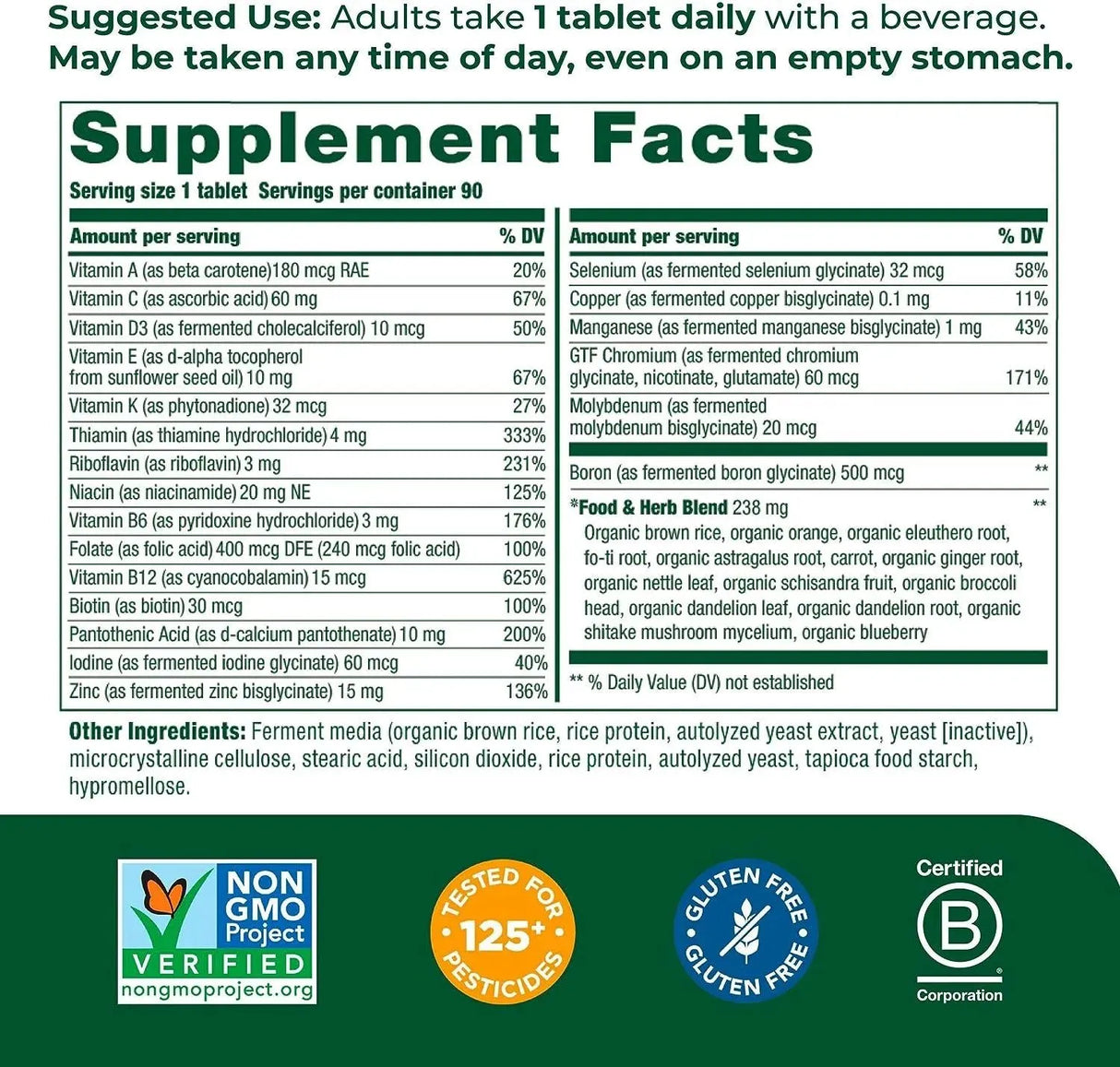 MEGAFOOD - MegaFood Men's One Daily 90 Tabletas - The Red Vitamin MX - Suplementos Alimenticios - {{ shop.shopifyCountryName }}