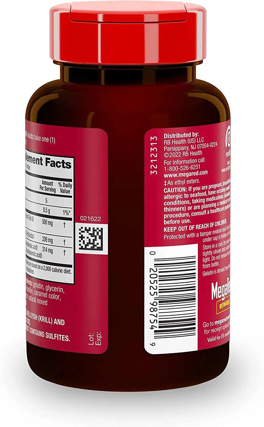 MEGARED - MegaRed Advanced Brain, Heart, Joints & Eye Support Omega 3 Antarctic Krill Oil 500Mg. 140 Capsulas Blandas - The Red Vitamin MX - Suplementos Alimenticios - {{ shop.shopifyCountryName }}