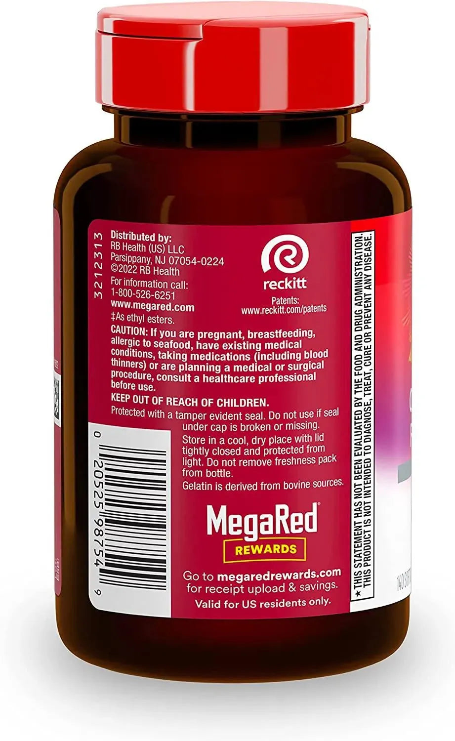 MEGARED - MegaRed Advanced Brain, Heart, Joints & Eye Support Omega 3 Antarctic Krill Oil 500Mg. 140 Capsulas Blandas - The Red Vitamin MX - Suplementos Alimenticios - {{ shop.shopifyCountryName }}