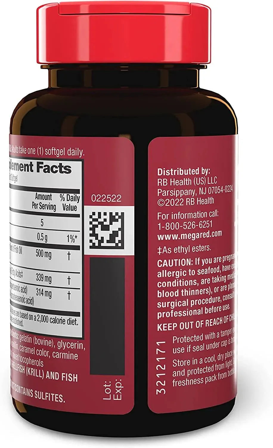 MEGARED - MegaRed Advanced Brain, Heart, Joints & Eye Support Omega 3 Antarctic Krill Oil 500Mg. 80 Capsulas Blandas - The Red Vitamin MX - Suplementos Alimenticios - {{ shop.shopifyCountryName }}