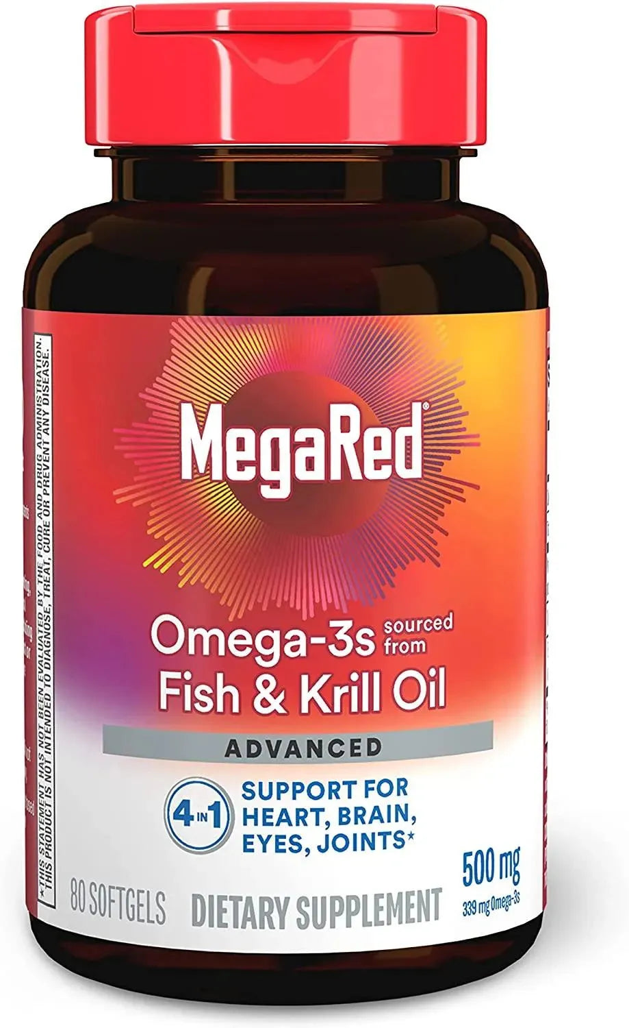 MEGARED - MegaRed Advanced Brain, Heart, Joints & Eye Support Omega 3 Antarctic Krill Oil 500Mg. 80 Capsulas Blandas - The Red Vitamin MX - Suplementos Alimenticios - {{ shop.shopifyCountryName }}