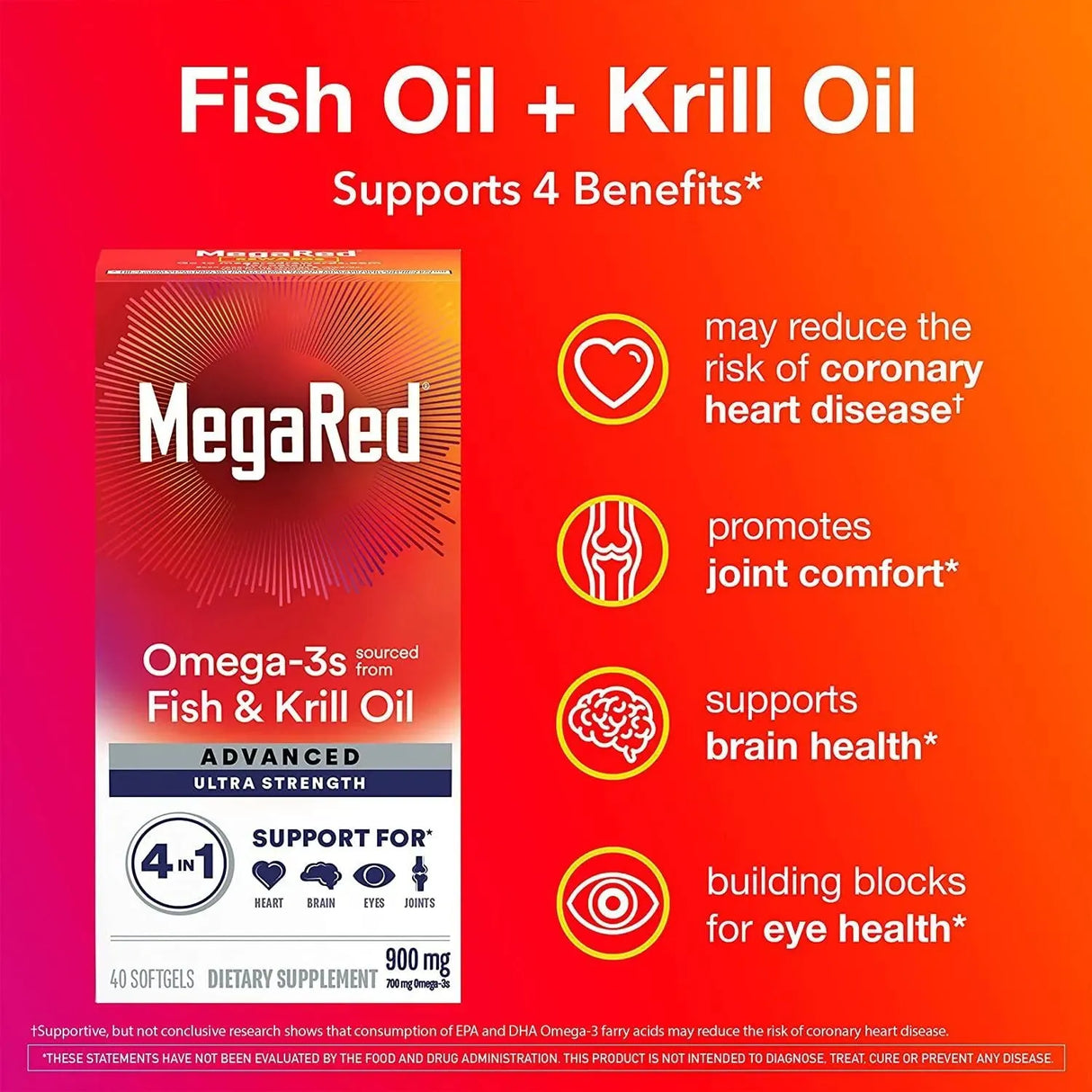 MEGARED - MegaRed Advanced Brain, Heart, Joints & Eye Support Omega 3 Antarctic Krill Oil 900Mg. 60 Capsulas Blandas - The Red Vitamin MX - Suplementos Alimenticios - {{ shop.shopifyCountryName }}