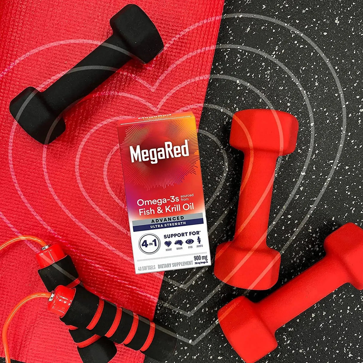 MEGARED - MegaRed Advanced Brain, Heart, Joints & Eye Support Omega 3 Antarctic Krill Oil 900Mg. 60 Capsulas Blandas - The Red Vitamin MX - Suplementos Alimenticios - {{ shop.shopifyCountryName }}