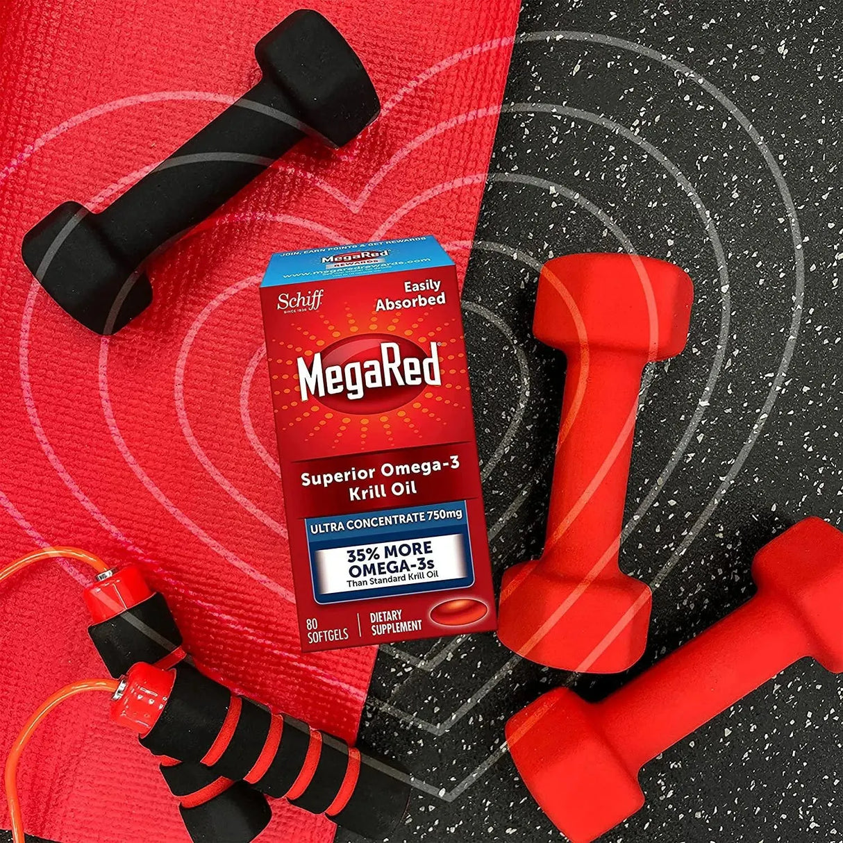 MEGARED - MegaRed Ultra Concentrate Omega 3 Antarctic Krill Oil 750Mg. 80 Capsulas Blandas - The Red Vitamin MX - Suplementos Alimenticios - {{ shop.shopifyCountryName }}