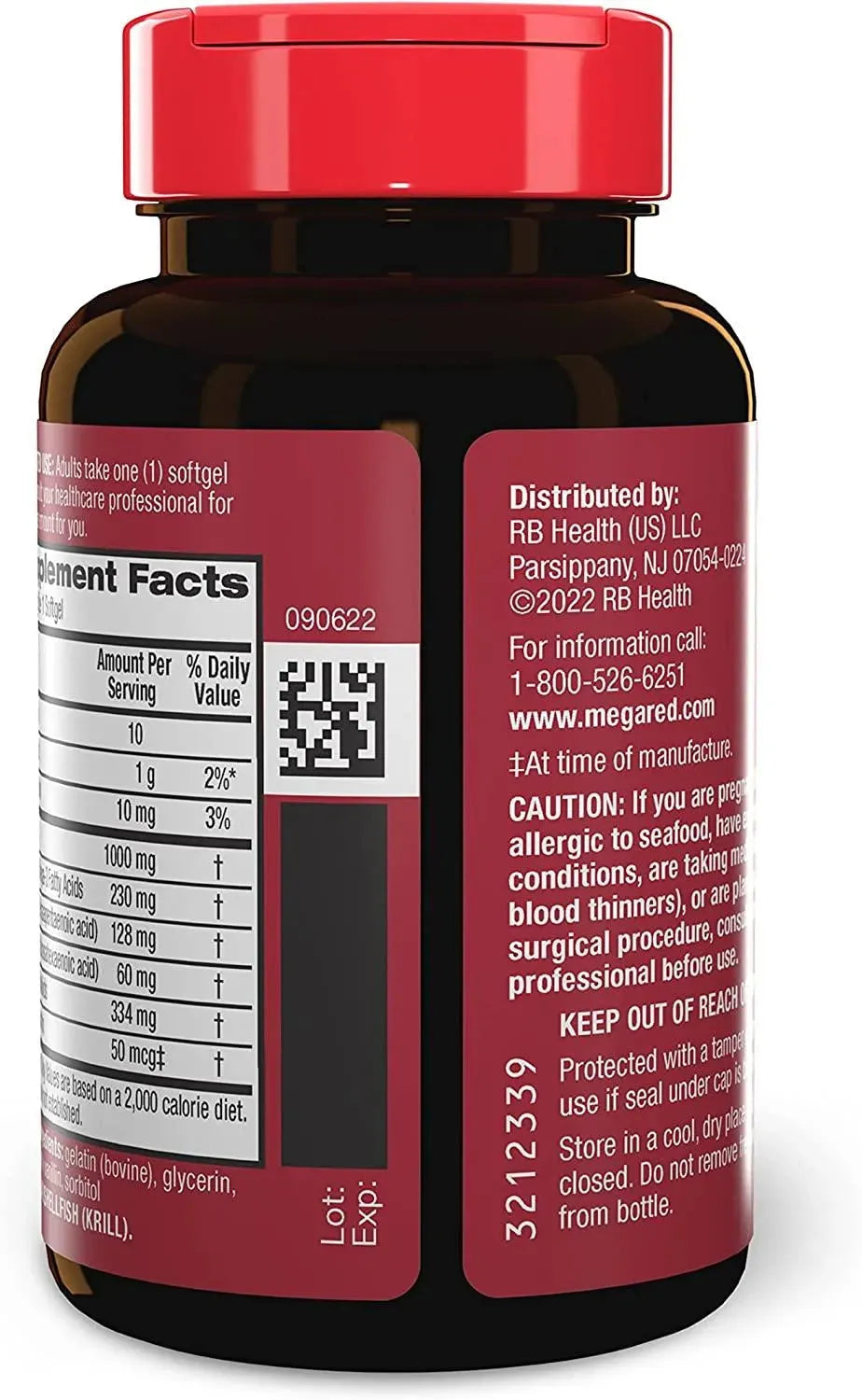 MEGARED - MegaRed Ultra Strength Omega 3 Antarctic Krill Oil 1000Mg. 60 Capsulas Blandas - The Red Vitamin MX - Suplementos Alimenticios - {{ shop.shopifyCountryName }}