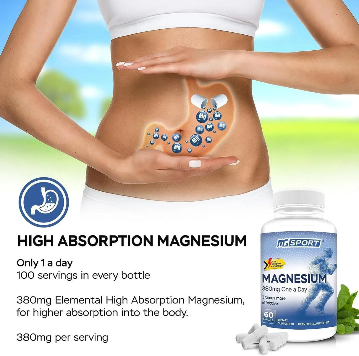 MGSPORTS - MgSports High Absorption Magnesium - The Red Vitamin MX - Suplementos Alimenticios - {{ shop.shopifyCountryName }}