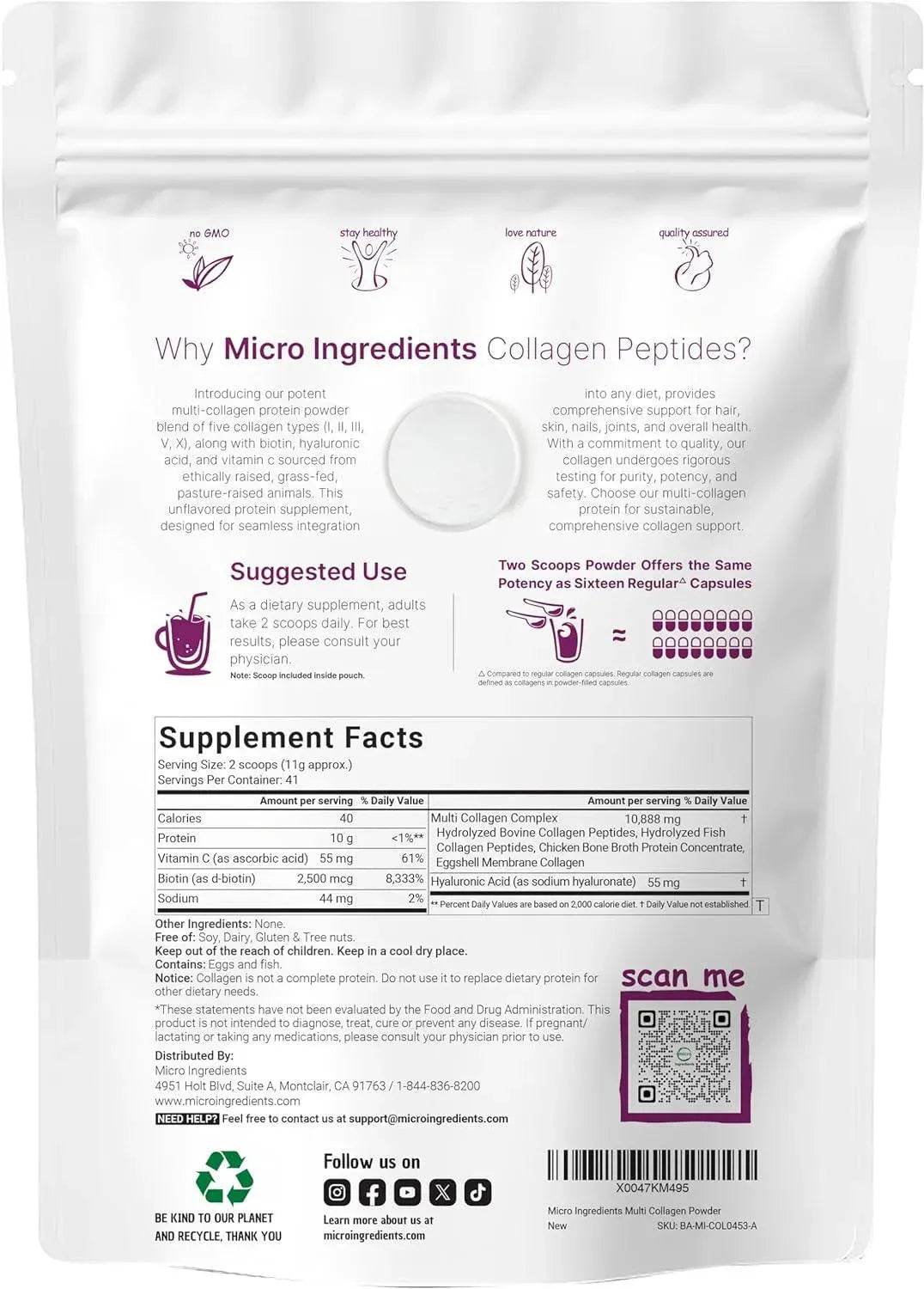 MICRO INGREDIENTS - Micro Ingredients Multi Collagen Protein Powder - The Red Vitamin MX - Suplementos Alimenticios - {{ shop.shopifyCountryName }}