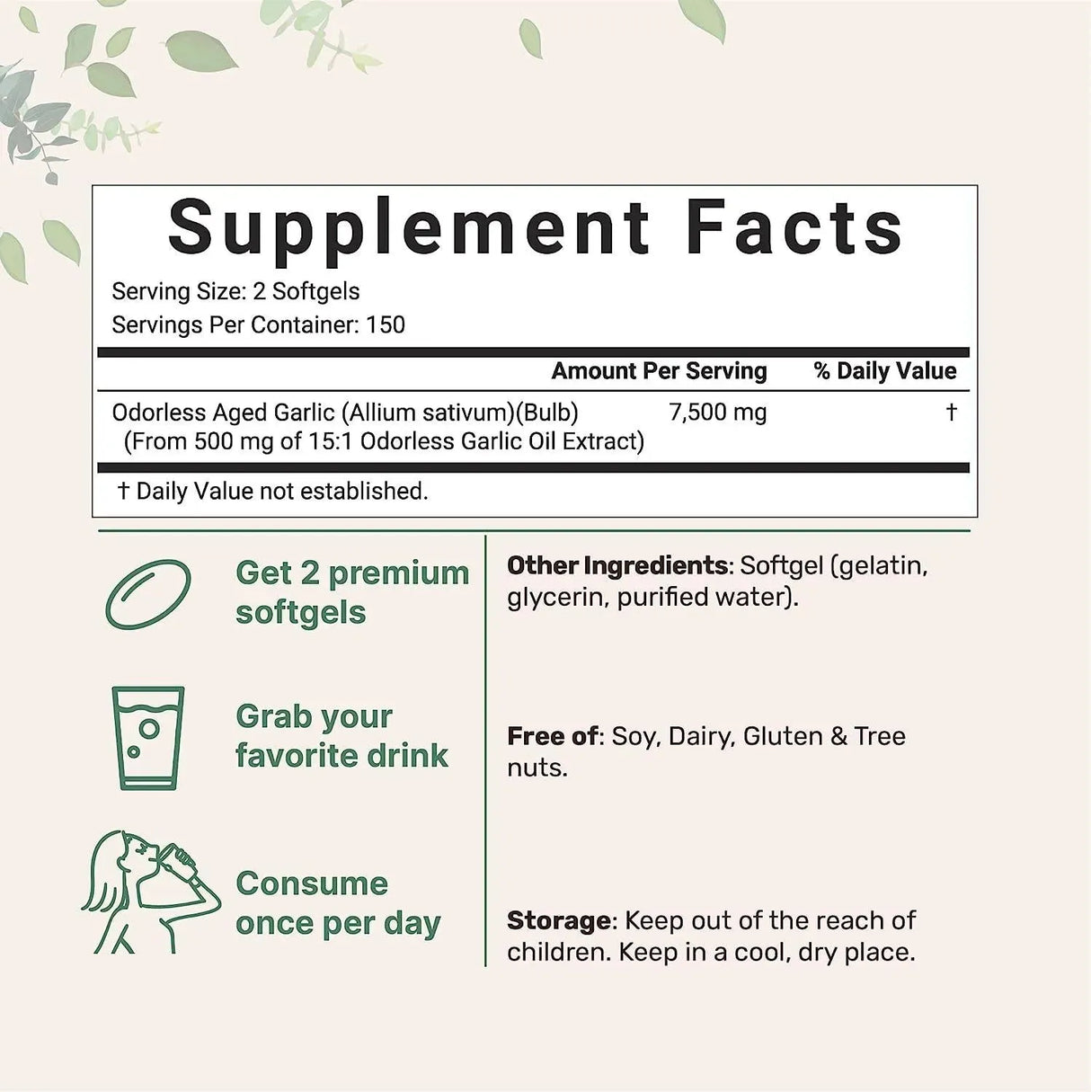 MICRO INGREDIENTS - Micro Ingredients Odorless Garlic 7500Mg. 300 Capsulas Blandas - The Red Vitamin MX - Suplementos Alimenticios - {{ shop.shopifyCountryName }}