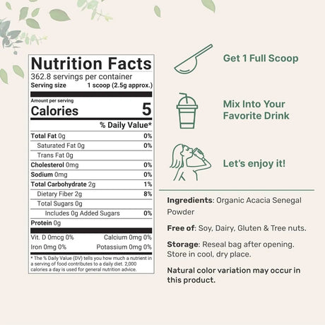 MICRO INGREDIENTS - Micro Ingredients Organic Acacia Senegal Powder 907Gr. - The Red Vitamin MX - Suplementos Alimenticios - {{ shop.shopifyCountryName }}