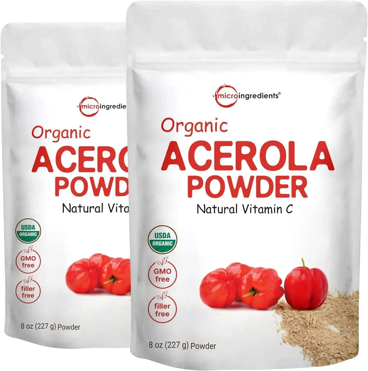 MICRO INGREDIENTS - Micro Ingredients Organic Acerola Powder 227Gr. 2 Pack - The Red Vitamin MX - Suplementos Alimenticios - {{ shop.shopifyCountryName }}