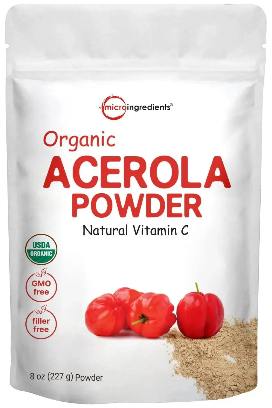 MICRO INGREDIENTS - Micro Ingredients Organic Acerola Powder 227Gr. - The Red Vitamin MX - Suplementos Alimenticios - {{ shop.shopifyCountryName }}