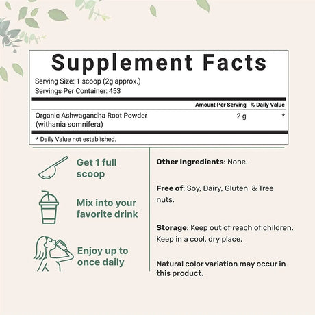 MICRO INGREDIENTS - Micro Ingredients Organic Ashwagandha Root Powder 2Lbs. - The Red Vitamin MX - Suplementos Alimenticios - {{ shop.shopifyCountryName }}