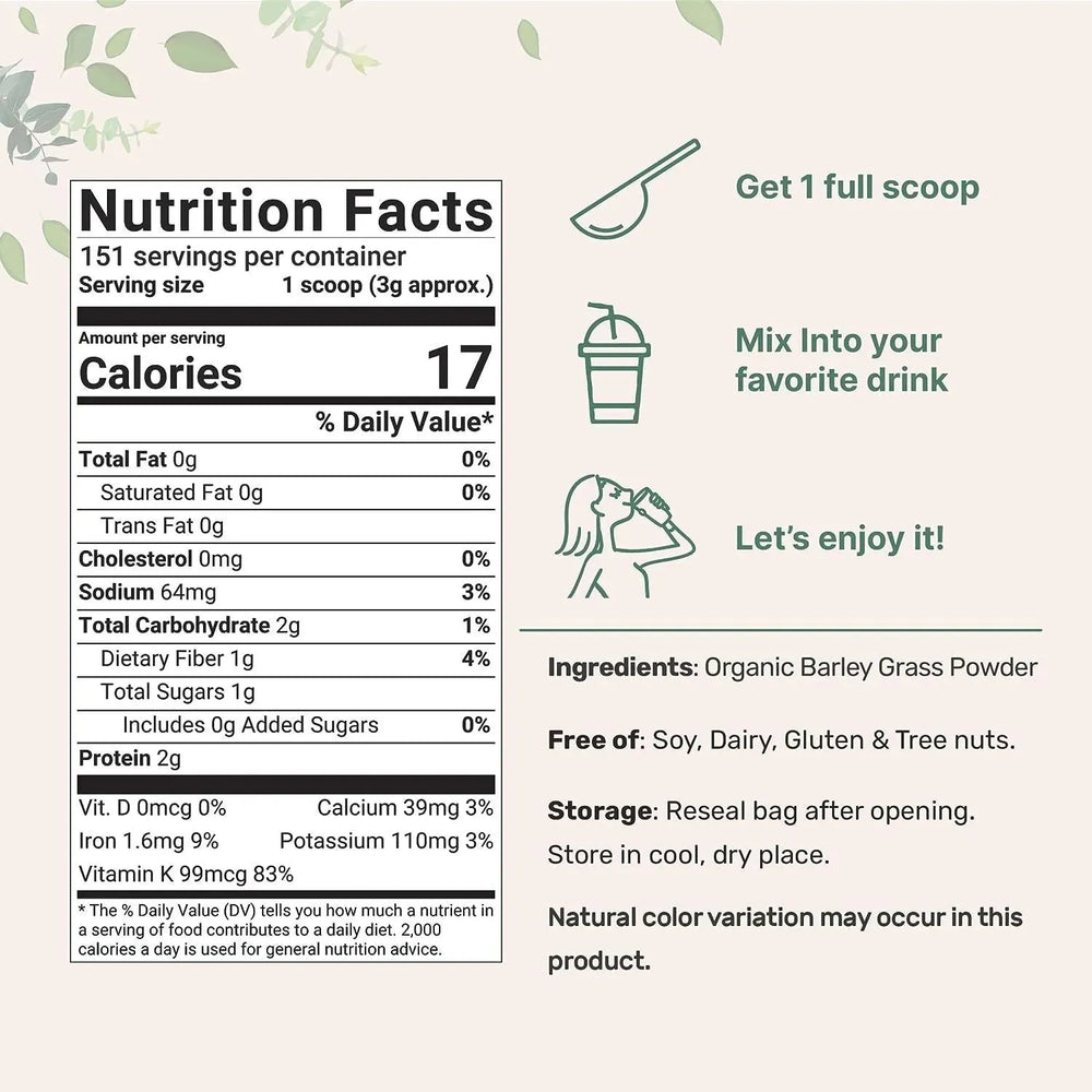 MICRO INGREDIENTS - Micro Ingredients Organic Barley Grass Powder 453Gr. - The Red Vitamin MX - Suplementos Alimenticios - {{ shop.shopifyCountryName }}