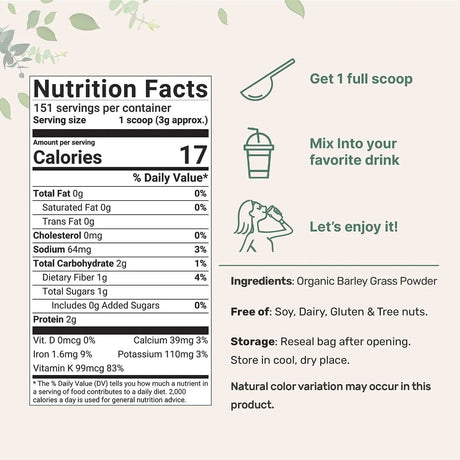 MICRO INGREDIENTS - Micro Ingredients Organic Barley Grass Powder 453Gr. - The Red Vitamin MX - Suplementos Alimenticios - {{ shop.shopifyCountryName }}