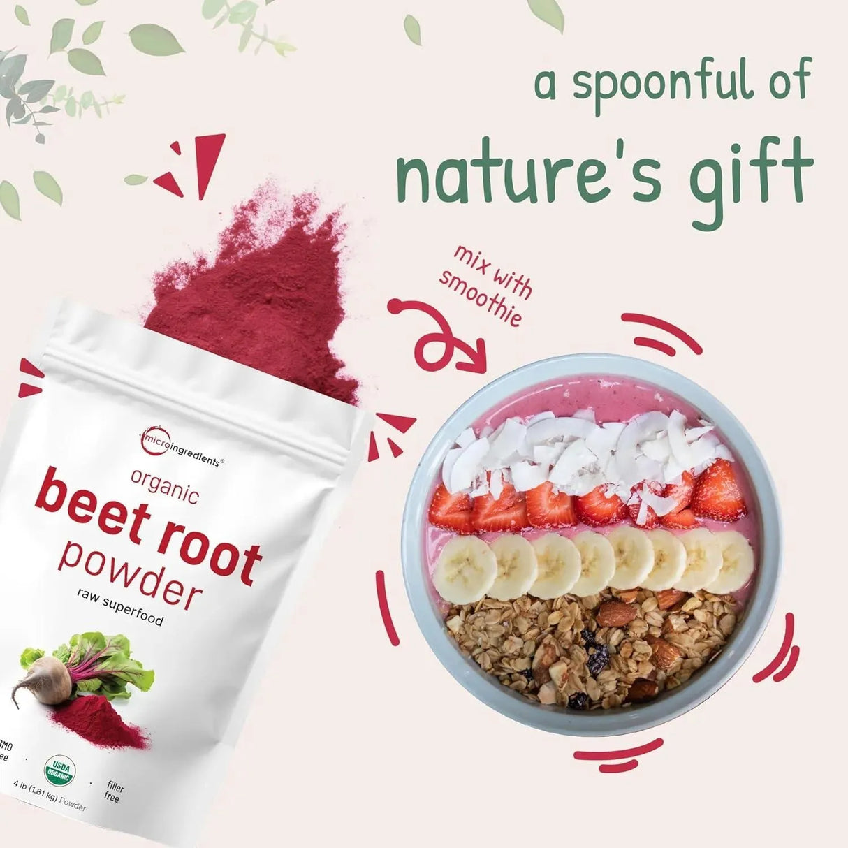 MICRO INGREDIENTS - Micro Ingredients Organic Beet Root Powder 1.81 Kg. - The Red Vitamin MX - Suplementos Alimenticios - {{ shop.shopifyCountryName }}