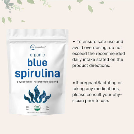 MICRO INGREDIENTS - Micro Ingredients Organic Blue Spirulina Powder 60Gr. - The Red Vitamin MX - Suplementos Alimenticios - {{ shop.shopifyCountryName }}