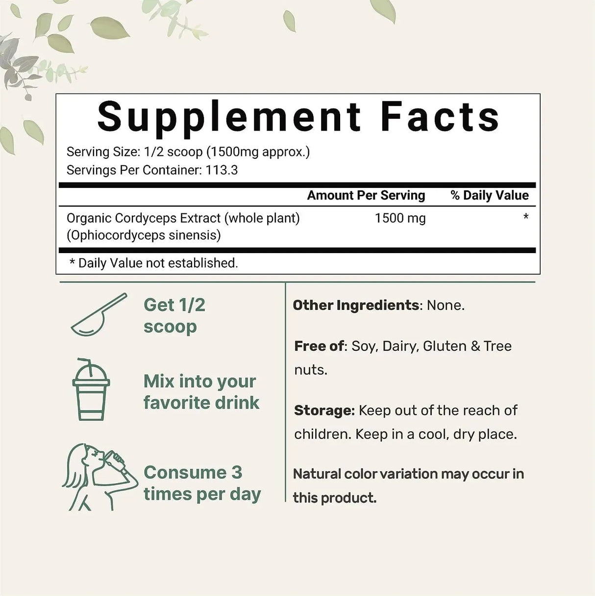 MICRO INGREDIENTS - Micro Ingredients Organic Cordyceps Mushroom Extract Powder 170Gr. - The Red Vitamin MX - Suplementos Alimenticios - {{ shop.shopifyCountryName }}