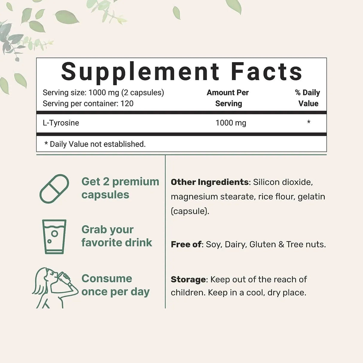 MICRO INGREDIENTS - Micro Ingredients Plant Based L Tyrosine 1000Mg. 240 Capsulas - The Red Vitamin MX - Suplementos Alimenticios - {{ shop.shopifyCountryName }}